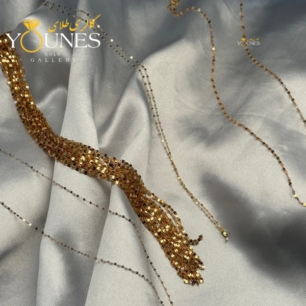 زنجیر پولک درشت زنانه طلا